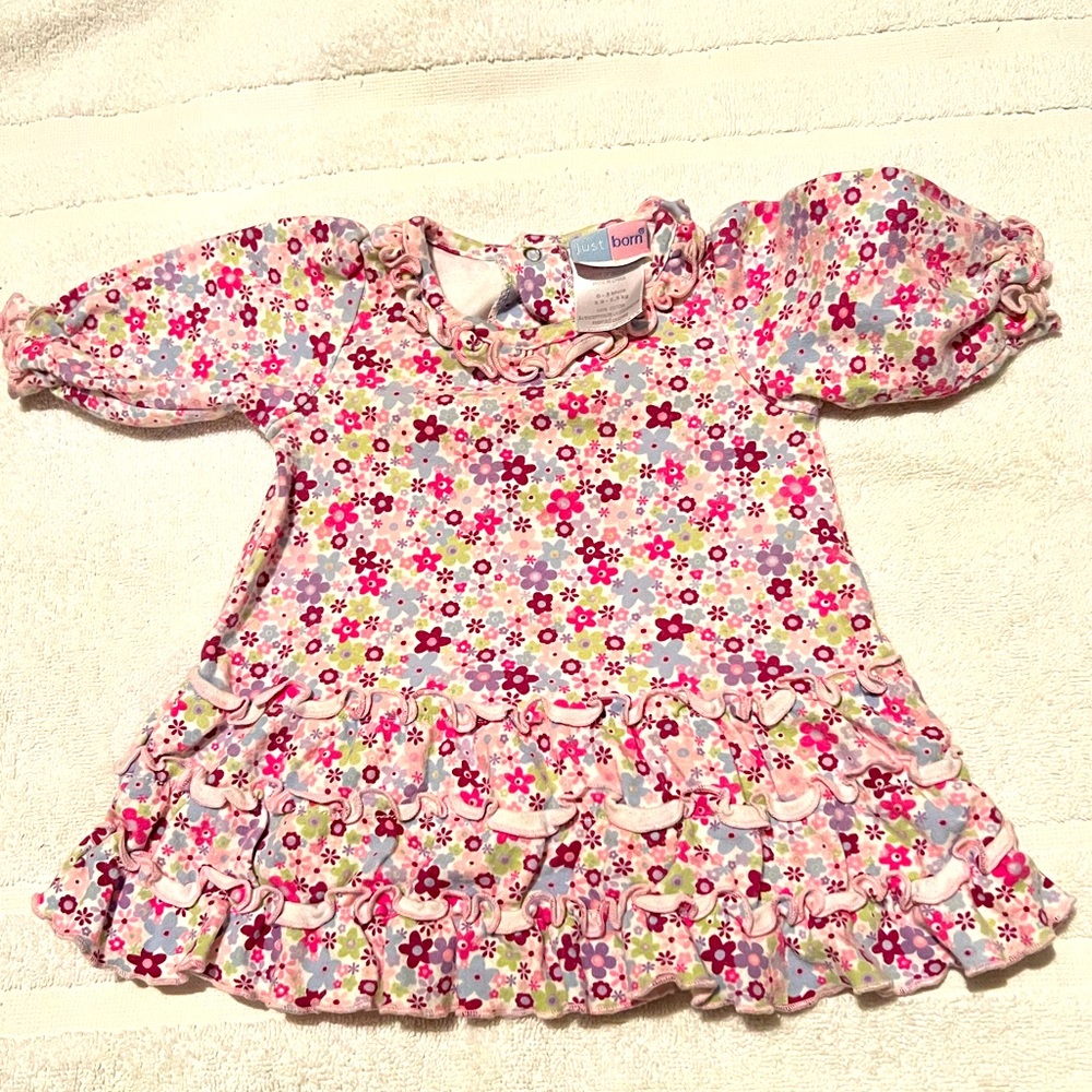 Colorful Floral Baby Dress size 0-3mths